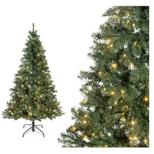 Evergreen Arbre de Noël artificiel Oxford pin avec LED vert 180 cm pas cher