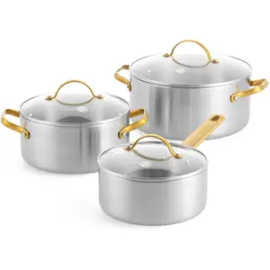Set 3 faitouts 18/20/24 cm Padova Reserve - - Argent - Aluminium