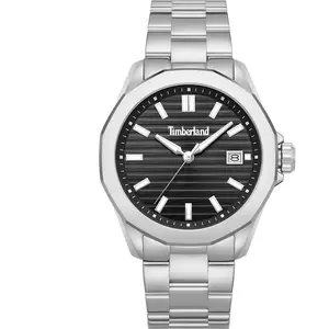 Timberland Montre dateur Bretton Woods Silver Silver pas cher