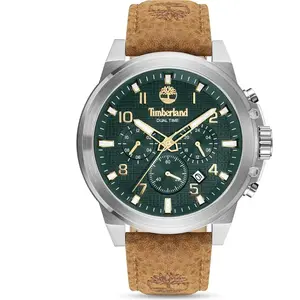 Timberland Montre Duo-time Fast Strike Brown Silver pas cher