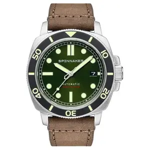 Montre - SPINNAKER - Hull Diver SP5088-03 - Mécanique - Vert - Marron pas cher