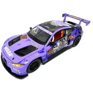 SIDJ Voiture Bmw M4 Gt3 With Wasa Violet 1:24 pas cher