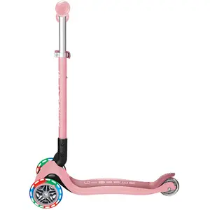 GLOBBER Primo Trottinette pliable pour enfant, 120/80 mm, ABEC 5, 3 roues, hauteur réglable, vert citron