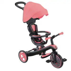 Comparateur de prix : Globber - Tricycle Évolutif Pour Bébé Explorer 4 En 1 - Rose Corail