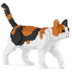 Jekca Blocs De Construction - Chat Calico Qui Marche pas cher
