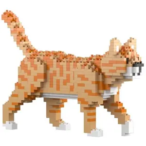 Comparateur de prix : Jekca Blocs De Construction - Mini Chat Roux