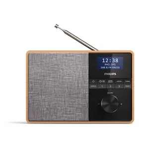 Comparateur de prix : Philips TAR5505/10 Radio portable Numérique Noir, Gris, Bois