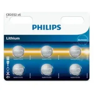 Philips Pile CR2032 Philips lot de 6 piles CR2032 lithium 3 volts pas cher
