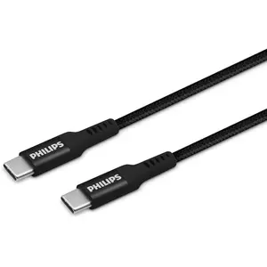 Comparateur de prix : Philips DLC5206C/00 - USB-C vers USB-C - 200 cm et tressé - pour chargeurs de Type C - Noir