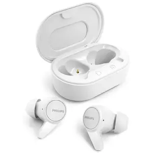 Véritable casque Bluetooth sans fil Philips Tat1207Wt blanc pas cher