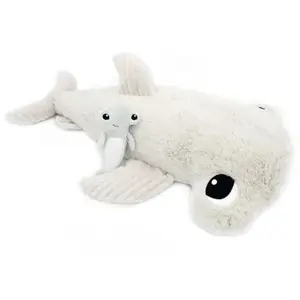 Peluche Requin maman et bébé Les Ptipotos Gris clair (57 cm) pas cher