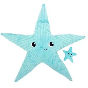 Peluche Ptipotos Etoile de mer Maman/Bebe BLEU Les Déglingos pas cher
