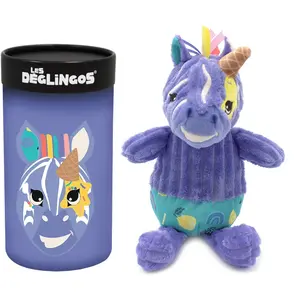 Petite peluche Kiprokos le zèbre en boite Les Déglingos pas cher