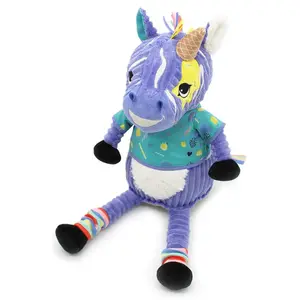 Les Déglingos - Peluche Original Kiprokos le zèbre - Velours côtelé, t... pas cher