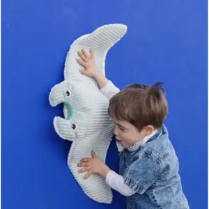 Comparateur de prix : Les Déglingos Peluche géante Mantalou la raie manta et son bébé menthe (67 cm)