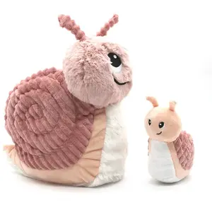 Peluche Speedou l'escargot maman et bébé rose (25 cm)