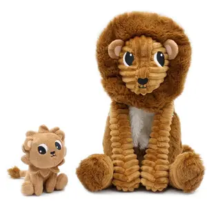 Peluche lion papa et son bébé