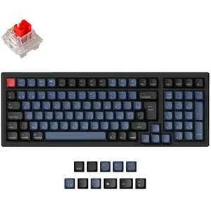 Keychron K4 PRO QMK RGB - Noir/Sans fil/96%/Switch Rouge