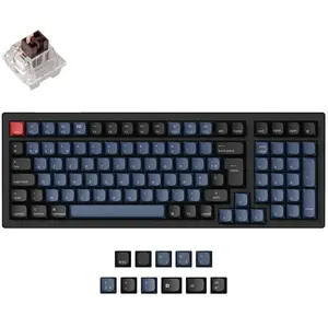 Keychron K4 PRO QMK RGB - Noir/Sans fil/96%/Switch Marron