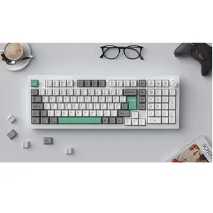 Keychron Set de Keycaps PBT Dye-Sub Blanc, Gris, Vert pas cher