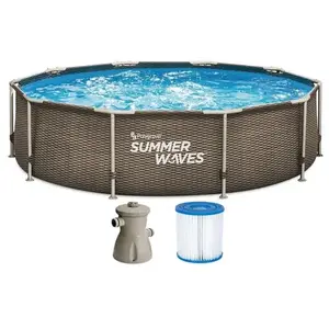 Piscine tubulaire Summer Waves Elite - Rotin Double foncé - 305 x 76 c...Vendu paramazon