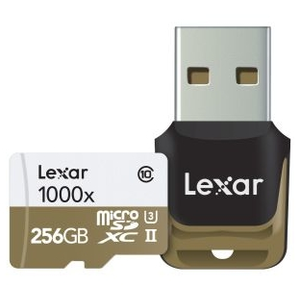 Lexar microSDXC 256 Go Professional UHS-II 1000x (150 MB/s) + lecteur ... pas cher