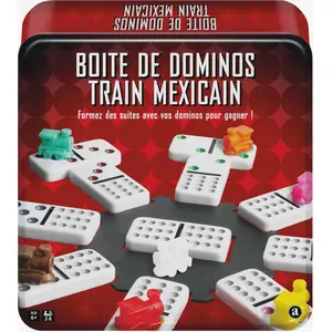 Boîte De Dominos Train Mexicain Multicolore pas cher