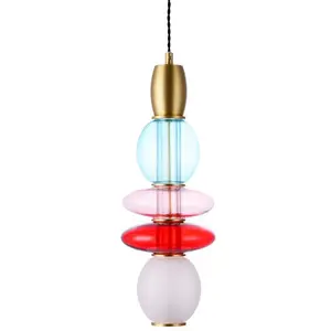 ELEMENTS LIGHTING - Suspension Léonor - Multicolore - Aluminium pas cher