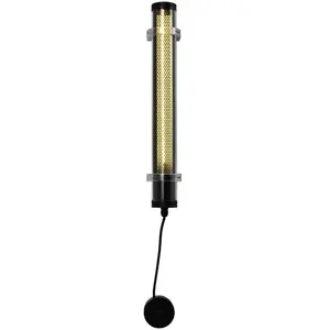 Applique extérieur en verre et nid d'abeille polycarbonate noir 56,2cm...