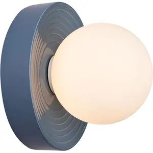 Comparateur de prix : ELEMENTS LIGHTING - Applique Alicia - Bleu - Verre opalin