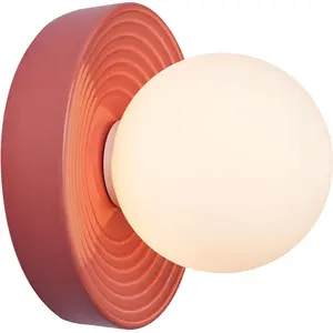 Comparateur de prix : ELEMENTS LIGHTING - Applique Alicia - Rose - Verre opalin