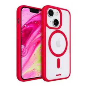 Coque LAUT iPhone 14 MagSafe transparent/Rouge