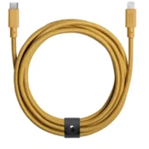 Comparateur de prix : NATIVE UNION Câble Eco Belt USB-C vers Lightning - 3m Jaune