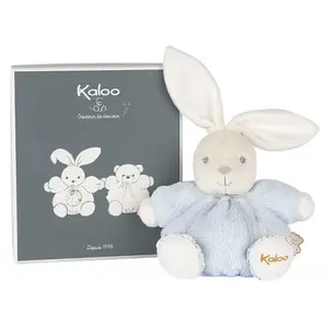 KALOO Perle - Peluche Patapouf lapinou Bleu - 18 cm pas cher