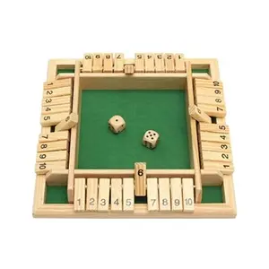 Qumox Jeu en bois ferme la boite 4 joueurs Jeu de plateau Quatre côtés pas cher