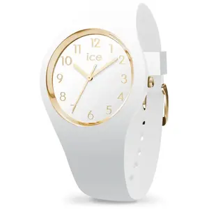 Comparateur de prix : Montre - Ice-Watch - ICE glam White Gold Numbers - Silicone blanc - Quartz - Femme