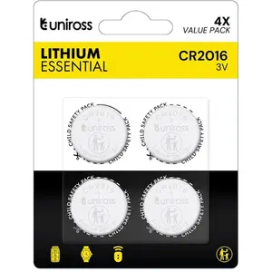 Lot De 4 Piles Uniross Cr2016 pas cher