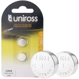 Uniross Pack de 5 x 2 Piles Boutons Alcaline LR44/AG13/LR1154-1,5V