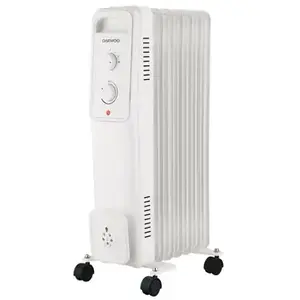 Radiateur bain d'huile Daewoo DOH-497M 1500 W Blanc pas cher