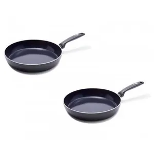 Comparateur de prix : Lot de 2 poêles antiadhésives 24/28cm noir Greenpan cc001696-001