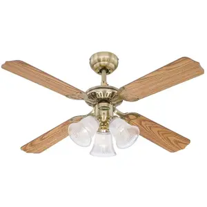 Comparateur de prix : Westinghouse Ceiling Fans Ventilateur de plafond Princess Trio Laiton Antique