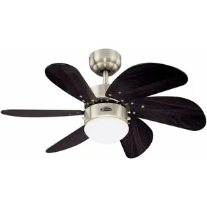 Westinghouse Ventilateur de plafond Turbo Swirl Chrome 76 cm pas cher