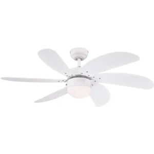 Westinghouse Ventilateur de plafond Turbo Swirl Blanc 105 cm pas cher