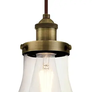 Westinghouse 633 Suspension, laiton, transparent