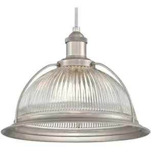 Comparateur de prix : Westinghouse Suspension retro Nickel et Verre Clair 1 Ampoule