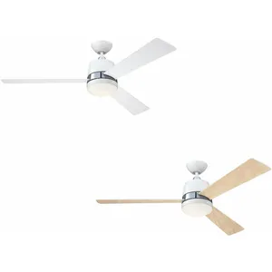 Ventilateur de plafond Tristan Blanc avec éclairageVendu parluminaire