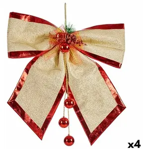 Krist+ Lasso Christmas bauble Red Golden Plastic 53 x 50 x 9 cm (4 Units)Vendu parcarrefour