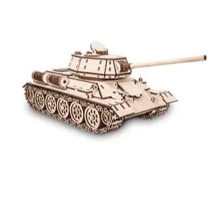 Eco-Wood-Art puzzle 3D en bois Tank 49 cm clair 600 pièces pas cher