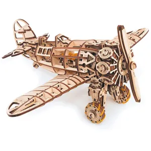 Comparateur de prix : Graines Creatives Maquette 3D En Bois - Avion 42 Cm - EWA - Puzzle Mécanique - 346 Pièces
