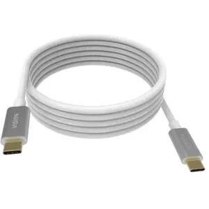 Comparateur de prix : Vision - Câble USB - 24 pin USB-C (M) pour 24 pin USB-C (M) - USB 3.1 Gen 1 - 3 A - 4 m - blanc